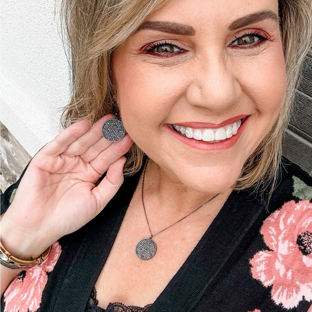Park Lane Hendrix Earring and Necklace Set Hematite